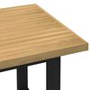 vidaXL Dining Table Natural and Black Solid Pine Wood Large Durable