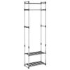 vidaXL 3-Tier Clothes Rack Silver 23.2"x11.4"x75.6" Aluminum