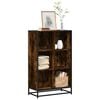 vidaXL Book Cabinet Smoked Oak Engineered wood Medium Book Cabinet