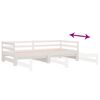 vidaXL Day Bed White Solid pine wood Twin, Full