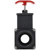 vidaXL Pool Gate Valve Black ABS Medium Pool Gate Valve Rectangular