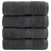 vidaXL Guest Towel Set of 4 Anthracite 100% cotton 11.8 x 19.7 in