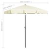vidaXL Beach Parasol Sand Yellow Polyester 70.9 x 47.2 in Tiltable