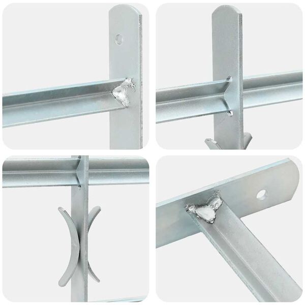 vidaXL Adjustable Security Grille for Windows with 3 Crossbars 27.6"-41.3"