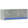 vidaXL TV Wall Cabinet Concrete Grey Engineered Wood Medium