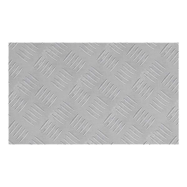 vidaXL Stair Tread Rectangular 4 pcs Silver 19.69 x 11.81 in Aluminium