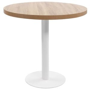 vidaXL Bistro Table Light brown and white