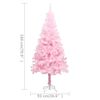 vidaXL Artificial Christmas Tree Pink PVC, Steel, Plastic