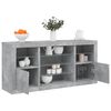 vidaXL Sideboard Concrete grey Engineered wood, glass Medium Sideboard