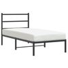 vidaXL Metal Bed Frame without Mattress with Headboard Black 35.4"x78.7"