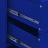vidaXL Chest Of Drawer Navy Blue Steel Medium Levelers