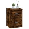 vidaXL Wall-mounted Bedside Cabinet Smoked oak Engineered wood Medium
