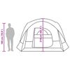 vidaXL Family Tent Cabin 6-Person Grey and Orange Waterproof