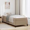 vidaXL Bed Frame with Mattress Cappuccino 31.50 x 78.74 in Fabric