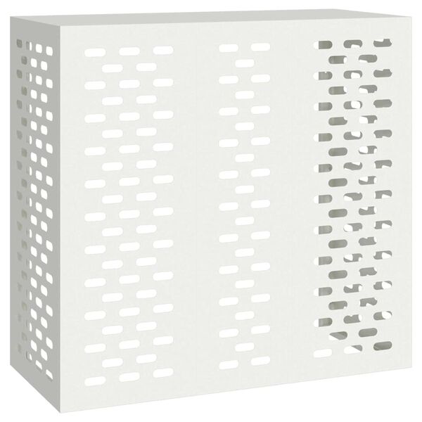 vidaXL Air Conditioner Cover White 43.31 x 19.69 x 41.34 in Steel
