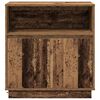 vidaXL LED Sideboard Old Wood 27.95 x 13.58 x 29.53 in Engineered Wood
