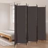 vidaXL 6-Panel Room Divider Brown 118.1"x86.6" Fabric