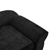 vidaXL Dog Sofa Black Plush, Fir Wood Small Removable Covers Dog Sofa