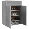 vidaXL Shoe Cabinet Grey Sonoma Engineered Wood Medium Shoe Cabinet