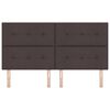 vidaXL LED Headboard with LED Strip Lights Dark brown 70.9" fabric