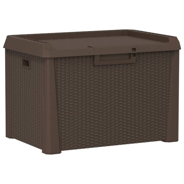 vidaXL Garden Storage Box Brown Polypropylene Medium Garden Storage Box