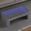 vidaXL Coffee Table Grey sonoma Engineered wood, glass Medium