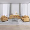 vidaXL Sofa Set Brown Velvet (100% polyester), metal, textilene, plywood