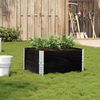vidaXL Garden Planter Black Solid pine wood Medium Foldable