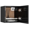 vidaXL Bedside Cabinet High gloss black Engineered wood