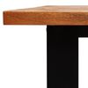 vidaXL Dining Set Black and Natural Wood Solid Acacia wood Medium