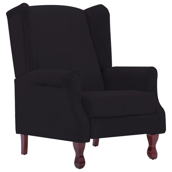 vidaXL Recliner Black Fabric