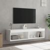 vidaXL TV Cabinet Set of 2 White Engineered wood Medium TV Cabinet