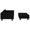 vidaXL Kids Sofa Black Velvet (100% polyester), solid pine wood Mini