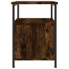 vidaXL Bedside Cabinet Smoked oak Engineered wood 13.4 x 14.0 x 19.7 in