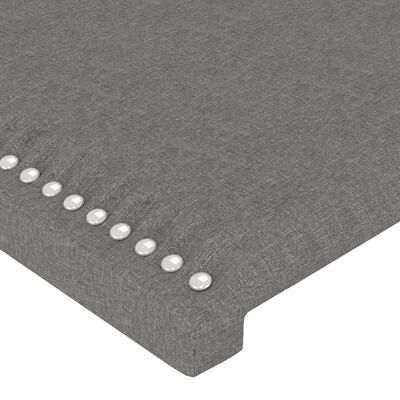 vidaXL LED Headboard Dark Gray 63"x2"x46.5"/50.4" Fabric
