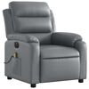 vidaXL Electric Massage Recliner Chair Grey Faux Leather, Metal, Wood