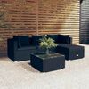vidaXL Garden Lounge Set Black