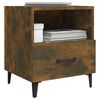 vidaXL Bedside Cabinet Set of 2 Smoked Oak Engineered wood, Metal