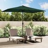 vidaXL Parasol Green Polyester, Steel 78.7 x 118.1 in Foldable Parasol