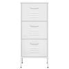 vidaXL Storage Cabinet White Steel Medium Ball-Bearing Storage Cabinet