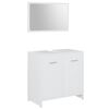 vidaXL Bathroom Furniture Set White Engineered wood Standard