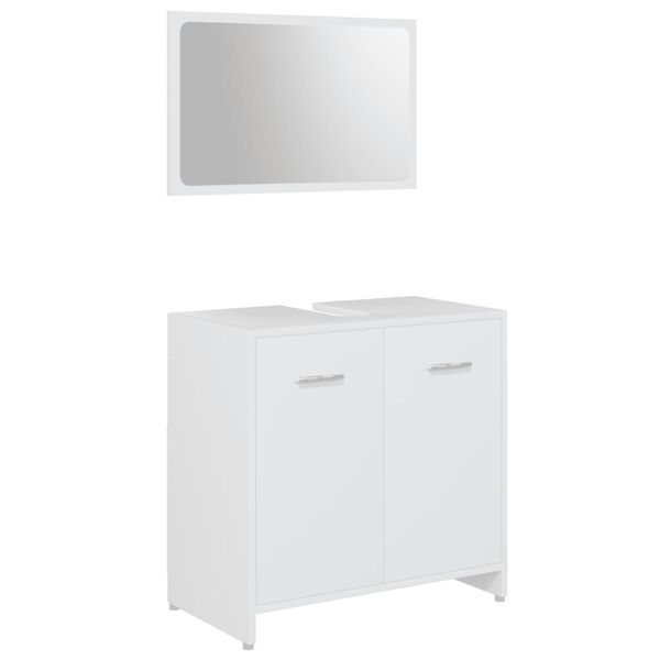 vidaXL Bathroom Furniture Set White Engineered wood Standard