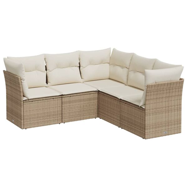 vidaXL Garden Sofa Set Beige