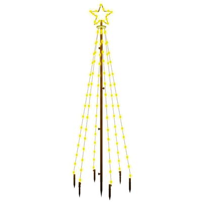 vidaXL Christmas Tree with Spike Warm White 108 LEDs 6 ft
