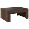 vidaXL Coffee Table Brown Oak Engineered Wood, Glass 27.6x19.7x11.8 in