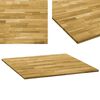 vidaXL Tabletop Natural wood Solid oak wood 27.6x27.6 in Durable