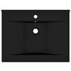 vidaXL Luxury Basin with Faucet Hole Matt Black 23.6x18.1" Ceramic