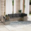vidaXL Garden Sofa Set Grey