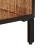 vidaXL Storage Box Natural Wood Solid Rough Mango Wood, Iron Medium