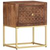vidaXL Bedside Cabinet Brown Solid Mango Wood Medium Bedside Cabinet